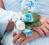 Blue Floral Corsage