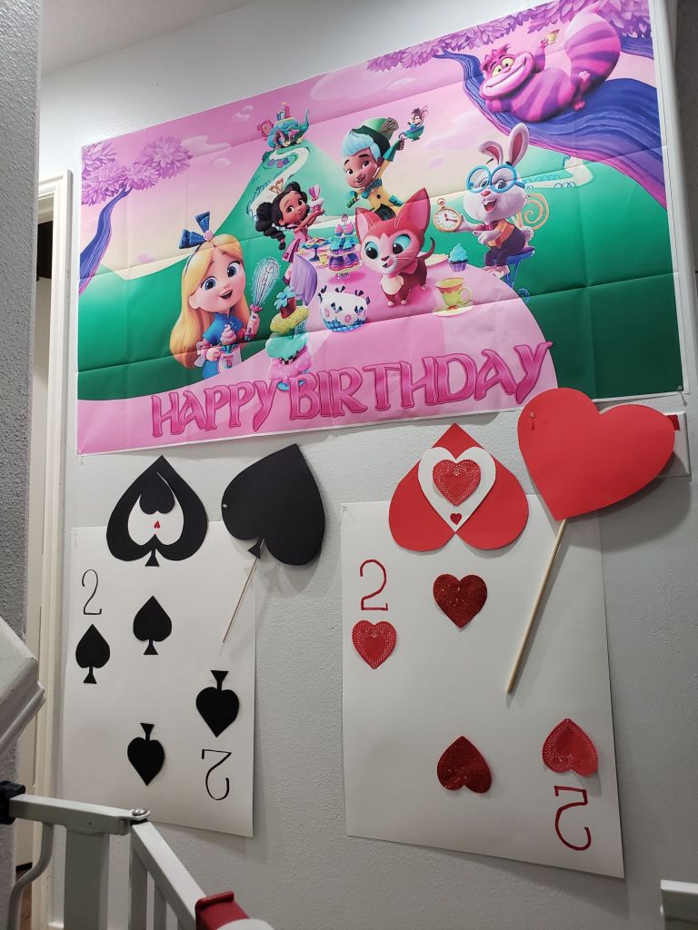 Alice in Wonderland Cards and Banner