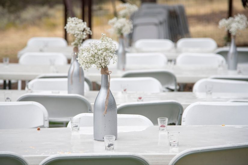 Wedding Wine Bottle Centerpiece